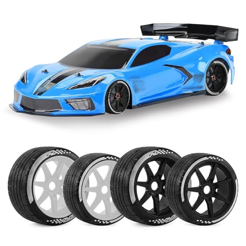 4PCS RC Highway Off-Road Truck Wheels & Tires - Compatible with 1/8 Typhon 6S BLX, 1/7 Infraction 6S BLX/Limitless - Foam Insert Plastic Rims (White(4pcs)) - color: White(4pcs)
