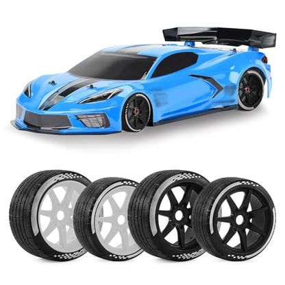 4PCS RC Highway Off-Road Truck Wheels & Tires - Compatible with 1/8 Typhon 6S BLX, 1/7 Infraction 6S BLX/Limitless - Foam Insert Plastic Rims (White(4pcs)) - color: White(4pcs)
