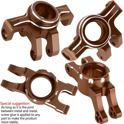 RC Upgrades Parts for 1/16 Mojave Grom 223S DSC 4X4 RTR,1/16 Mojave Grom 4X4 RTR,Front Steering Block Knuckles&Rear Hubs&C-Hubs Caster Blocks Hops Up,Replace ARA330841,Bronze - color: Bronze(upgrades Part)