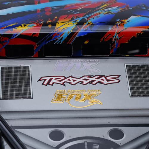 DJX 4PCS Reflective Laser UV Transfer Sticker Fox Shock Sticker for 1/7 Traxxas UDR (Hot Foil Stamping) - color: Hot Foil Stamping