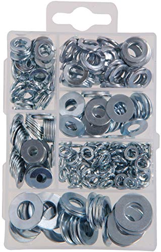 Hillman 591521 Small Flat and Lock Washer Assortment, 270-Pack , Zinc - size: 0.375 inches