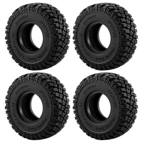 RCLIONS 1.55" Beadlock Tires with Foam Insert for AXIAL AX90069 MST JIMNY UTB18 RC Crawler Trail Truck Car Upgrade Parts