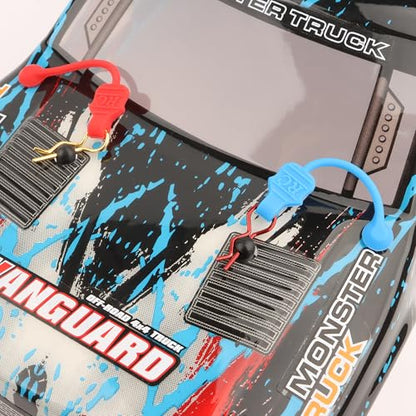1.0mm RC Cars Body Clips with Pull Tabs for Universal 1/14 1/16 1/18 SCX24 Remote Control Car Compatible with Redcat HPI Himoto HSP Exceed Truck Buggy(8 Pieces, Blue & Red) - color: Blue & Red, size: 1.0mm