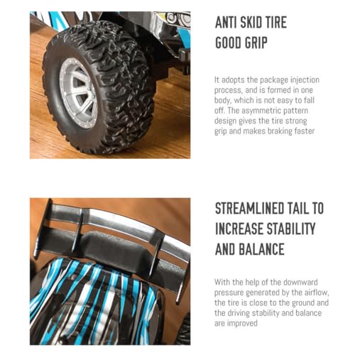 Mini RC Car for Adults, 4WD Off Road Remote Control Truck High Speed 20KMH Rechargeable Battery RTR Gift for Teen Birthday Christmas - color: Green 2