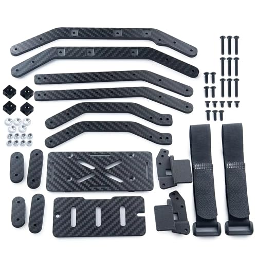 RC Cars Crawler Parts Compatible with TRX-4 1/10 RC Car Upgrade Parts ABS Girder Frame for Chassis Rails with Battery Tray Mount