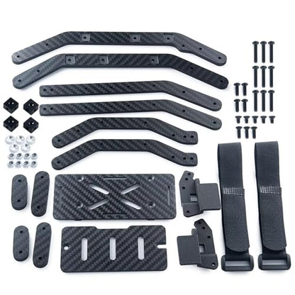 RC Cars Crawler Parts Compatible with TRX-4 1/10 RC Car Upgrade Parts ABS Girder Frame for Chassis Rails with Battery Tray Mount