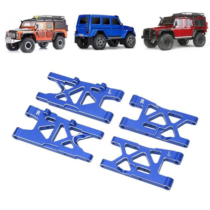RC Front and Rear Suspension Arms Set Aluminum Alloy Upgrade Parts for Arrma 1/18 380 Brushed 4X4 Truck 380 Brushed 4X4 Small Scale Buggy, RC Car Upgrade Parts (Blue) - color: Blue