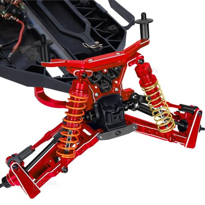 Aluminum Wheelie Bar Upgrades Part for 1/10 Slash 4X4,RCMYou Alloy Wheelie Bar Hops Up Upgrades Part,Red - color: Red - Upgrades Part