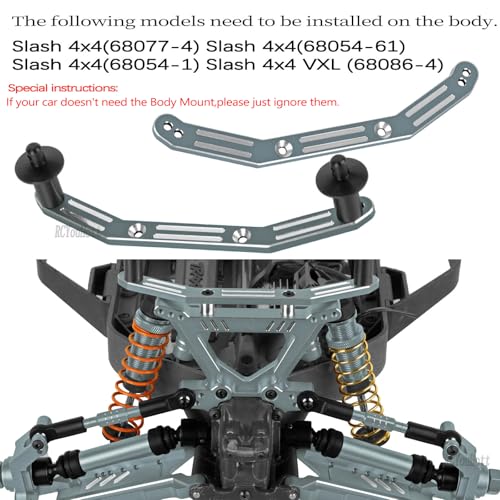 RC Upgrades Part for 1/10 Slash/Rustler/Stampede/Hoss 4x4 4WD VXL,Arm/Shocks/Caster Block,Steering Blocks,Stub Axle Carriers,Steering Bellcranks/Drive Shaft,Shock Tower/Links,Titanium - color: Titanium-(for 1/10）