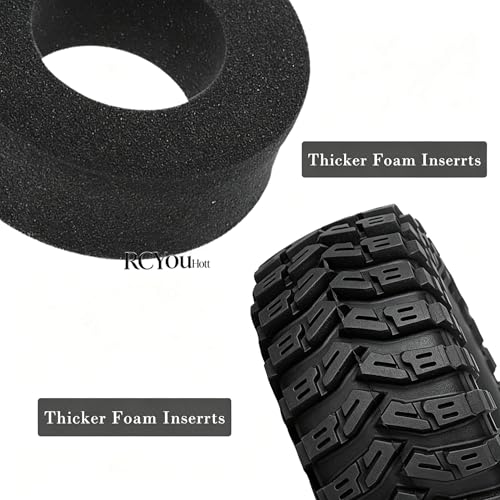 RC 2.2" Beadlock Wheels Tires Set（4PCS for 1/10 SCX10 I II 90046 AXI03007 TRX4 TRX6 VS4-10 D90 Gen7 Gen8 MST CFX RC Crawler Car,2.2 Beadlock Wheels and Tires,Aluminium Wheel Rims,Silver - color: Silver- (Rc Wheels Tires)