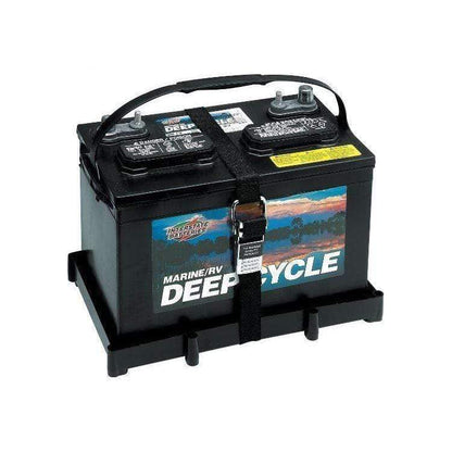 T-H Marine Battery Holder Tray with Stainless Steel Buckle for 31 Series Batteries - Durable Marine & RV Battery Holder with Secure Buckle & Easy Installation, Corrosion Resistant, NMMA Certified