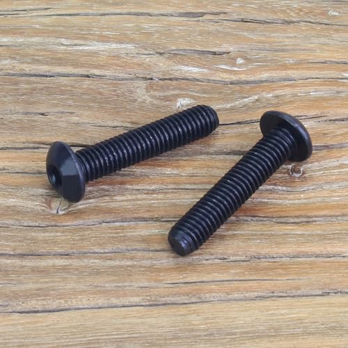 55 Pieces M5 x 25mm Button Head Socket Cap Screws, Thread Pitch 0.8mm, Sutemribor M5 Black Screws, 10.9 Grade Alloy Steel, Black Oxide Finish, Fully Threaded - size: M5 x 25mm, style: Button Head