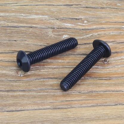 55 Pieces M5 x 25mm Button Head Socket Cap Screws, Thread Pitch 0.8mm, Sutemribor M5 Black Screws, 10.9 Grade Alloy Steel, Black Oxide Finish, Fully Threaded - size: M5 x 25mm, style: Button Head