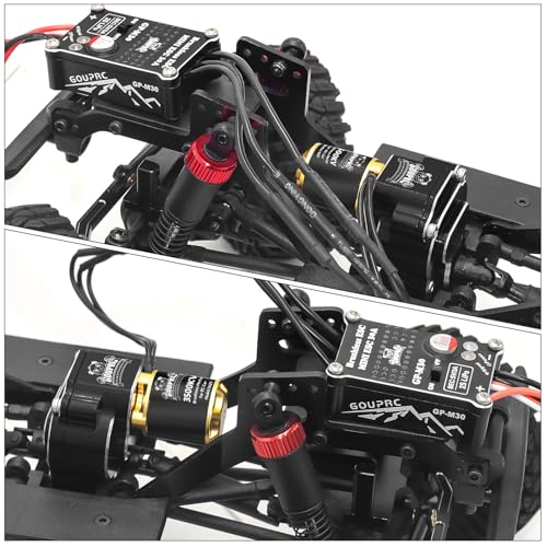 GOUPRC Upgarde 30A Brushless Esc & 1621 3500KV Brushless Outrunner Motor with Transmission for Redcat Ascent 18 1/18 RC Crawler Upgrade - style: For Redcat Black