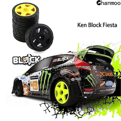 1/10 RC Racing Rally Tires 12mm Hex Wheels Rims and Rubber On Road Tyres for 1/10 RC On-Road Car HPI KYOSHO Tamiya XV01 XV02 TA06 TT01 TT02 PTG2 144001 A959 RC Rally Drift Car 4PCS (White B) - color: White B