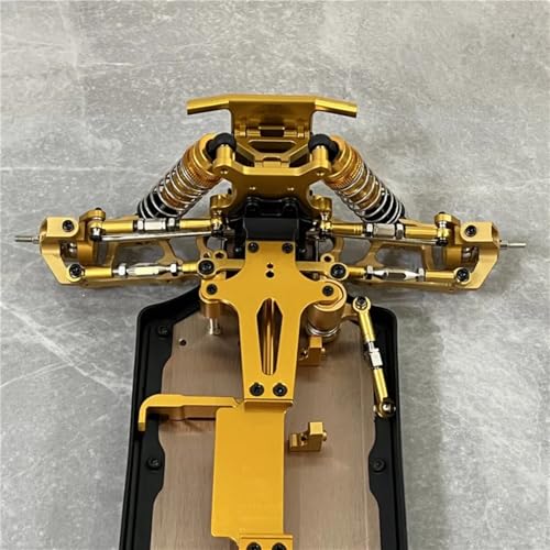 for Wltoys 144010 144001 144002 124016 127017 124018 124019 LC 1/14 RC Car Upgrade Metal Steering Assembly Repair Parts RC Car Repair Kit(Yellow) - color: Yellow