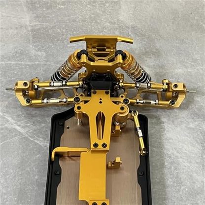 for Wltoys 144010 144001 144002 124016 127017 124018 124019 LC 1/14 RC Car Upgrade Metal Steering Assembly Repair Parts RC Car Repair Kit(Yellow) - color: Yellow