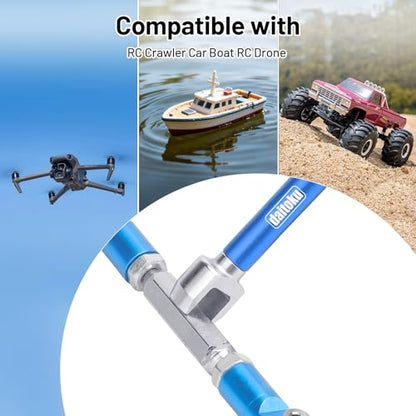 daitoku RC Wrench 3.0/4.0/5.0/5.5/6.0mm Turnbuckle Nut Ball Joint Remover 5PCS for RC Crawler Car Boat Drone Upgrade Parts (Blue) - color: Blue