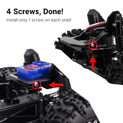 INJROA IR40 Truck Body with Tube Cage for 1/18 TRX4M Defender Bronco (Gold) - color: Gold
