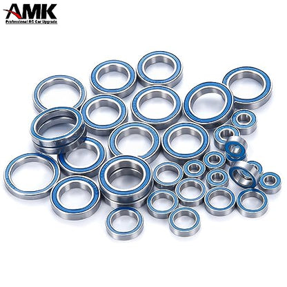 39Pcs TRX4 Metal Ball Bearings Kit, Rubber Sealed Axial SCX10 Bearings Set for 1/10 RC Crawler 92076-4 82046-4 Bronc TRX6 Slash UDR Tamiya TT-02 Semi