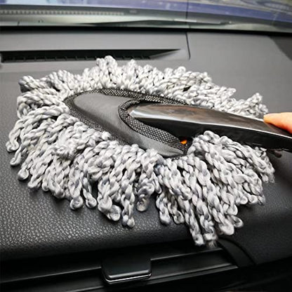 IPELY 3 Pack Large Microfiber Car Duster Exterior Scratch Free with Extendable, Car Duster Interior Multipurpose dust Cleaning - size: Interior and Exterior Duster (Kit)