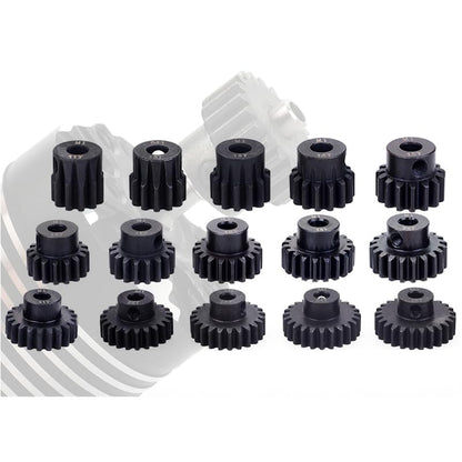 M1 Hardened Steel Pinion Gear Set (11T-30T) with Hex Key – 1/8 Inch Hole 5mm Upgrade Parts for HPI Kyosho Losi Axial Tamiya RC Cars & Trucks (16T-17T-18T-19T-20T) - color: 16t-17t-18t-19t-20t