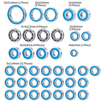 38PCS Ball Bearing Set Rubber Sealed for Axial SCX10 III AXI03007 | 1/10 RC Crawler Car Upgrade Parts