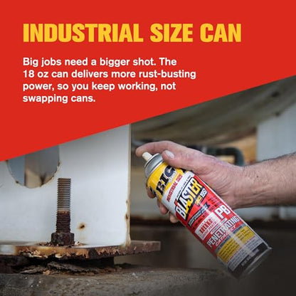 PB Blaster Penetrating Oil Spray, Big Shot 18 oz Aerosol Cans (6-Pack) – Rust Remover & Bolt Loosener for Stuck Nuts, Bolts & Rusted Parts – Penetrating Catalyst for Automotive & Mechanical Use - size: 18oz (6 Pack)