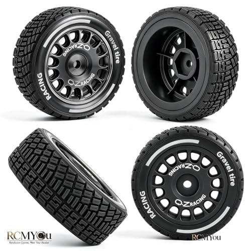 RC Highway Wheels and Tires Set w/Plastic Wheels Rim for 1/14 M-J-X14301 14302 14303 14304 RC Car,RC Tire Highway Tires Soft Tire,(4PCS) RC Vehicle Wheel,Scale On/Off Road Wheel,Black - color: Black(rc Wheels Tires)
