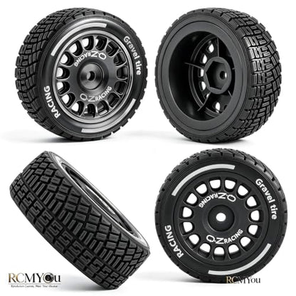 RC Highway Wheels and Tires Set w/Plastic Wheels Rim for 1/14 M-J-X14301 14302 14303 14304 RC Car,RC Tire Highway Tires Soft Tire,(4PCS) RC Vehicle Wheel,Scale On/Off Road Wheel,Black - color: Black(rc Wheels Tires)