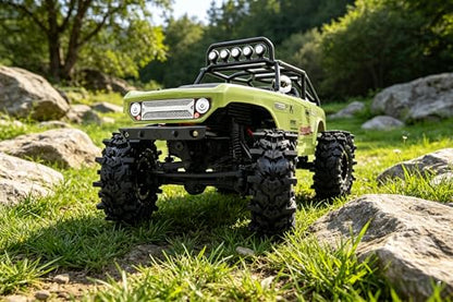 58mm BATWINGS 1.0" RC Crawler Tires 4-Pack For TRX4M SCX24 AX24 | Super soft sticky mud tires with foam inserts, For 1/18 TRX4M & 1/24 AX24 FCX24 Enduro24 micro rock crawlers Upgrades - size: 1.0 tires - 58mm Tall