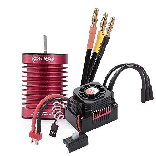 GoolRC Surpass Hobby Waterproof F540 4370KV RC Car Brushless Motor with Brushless 45A ESC for 1/10 Scale RC Car Truck Indispensable Accessory for Modification Enthusiasts