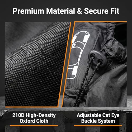 1 PC Car Spare Tire Cover, 210T Oxford Cloth Car Tire Protector, Dustproof Sunproof Tire Storage Bag with Handle, Universal for Most Cars, Trucks, SUVs (Black)