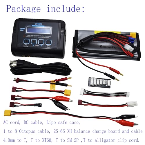 Blomiky 150W AC/DC 10A Smart Battery Balance Charger and Discharger for RC Cars Drones Boats 1S-6S Lipo Life Battery or 1S-15S NiCD/NiMH / C150 Charger