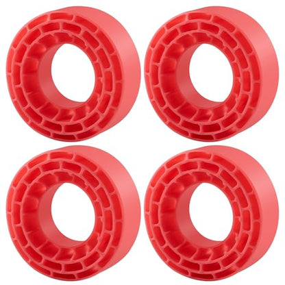 4Pcs Soft Silicone Rubber 1.3" Tires Inserts 60x23mm，Pink | Upgrade Parts, For 1/24 Axial SCX24, For 1/18 Tra-xxas TRX4-M, RC Crawler Car - color: Pink