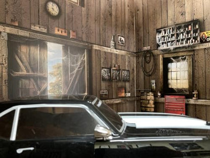 Generic 1/10 Scale RC Scale Garage Walls/Diorama/backdrop - 4pc WALL DECAL KIT - for R/C Crawler, Cars trucks - Buckaroo Brake Barn