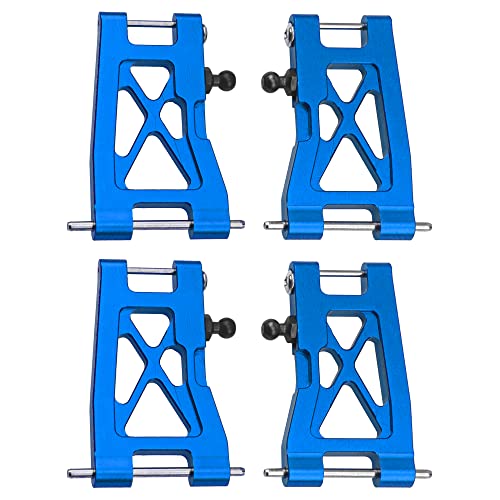 Aluminum Alloy Front & Rear Suspension Arms Set Replacement of 7630 Compatible with Traxxas LaTrax Teton Desert Prerunner 1/18 4WD RC Car (Blue) - color: Blue