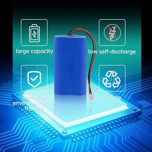 3.7V Lithium Batteries 5200mah Rechargeable Battery Pack Lithium Ion Batteries with XH2.54mm Connector 3.7 Volt for Bluetooth Speaker, Electronics, Toys, Lighting