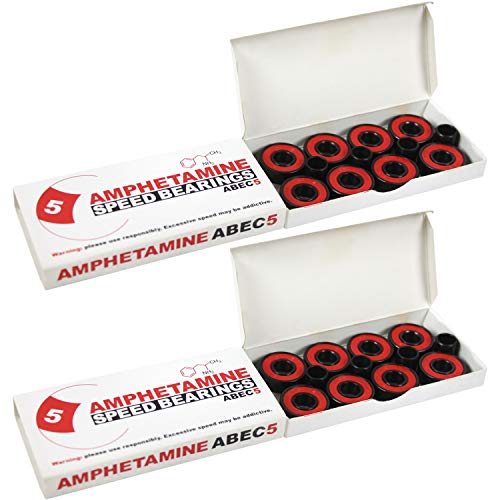 Inline Skate Speed Bearings Set of 16 Pre-Lubricated ABEC 5 Rated Double Shielded Servicable Bearing Pack for 8 Wheels