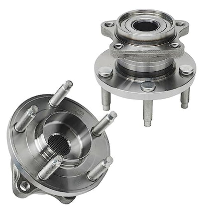 Detroit Axle - AWD Front 4pc Steering Knuckles Kit for 07-10 Ford Edge | Lincoln MKX, Steering Knuckles & Wheel Bearing Hubs Rear Wheel Bearing and Hubs 2007 2008 2009 2010 Replacement - size: 4UW50469/Kit