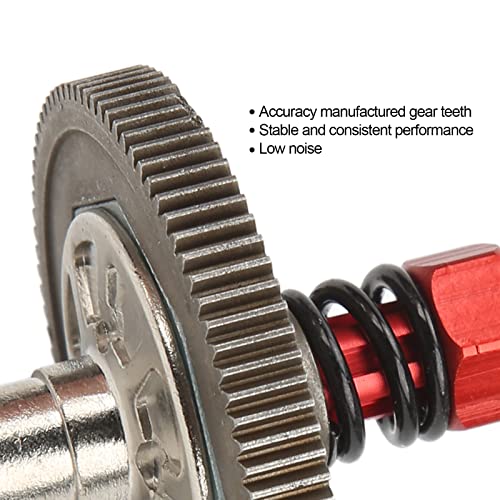 Slipper Gear Set, 91T Metal Differential Upgrade Kit, High-Performance Parts Assembly for RC Enthusiasts Off-Road Racing and Hobby Tuning(Red)