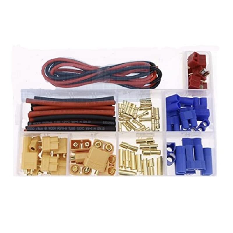 Replacement Part For T Plug/XT60/XT90/EC3/EC5 Male Female Plug Adapter Silicone Wire And Shrink Tubing Kit For RC Car/Frame