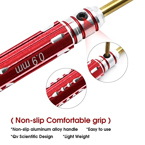 Mini 5pcs Screwdriver Set 0.9mm 1.27mm 1.3mm 1.5mm 2.0mm Multi Hex Driver Hexagon Screwdriver Wrench Tool Kit for Multi-Axis FPV Drone RC Car Quad Helis Repair