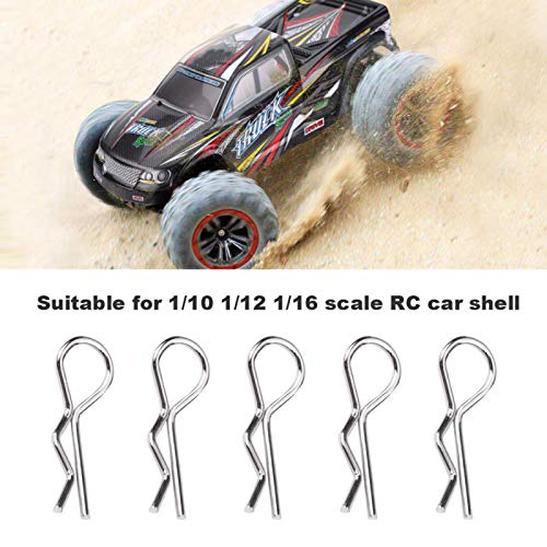 50PCS Stainless Steel RC Body Clips Pins, 1/10 1/12 1/16 Scale Metal RC Car Body Clip Pins for RC Car Truck Cler