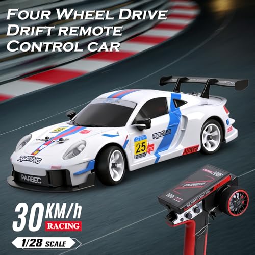 WLtoys 284191 RC Drift Cars, 1:28 Scale 4WD RTR High Speed 30KPH Racing Car | Drifting Car with LED Light and Gyroscope, Professional Chassi, Independent suspension, 2.4G RC Car with Dedicated Drift Tire