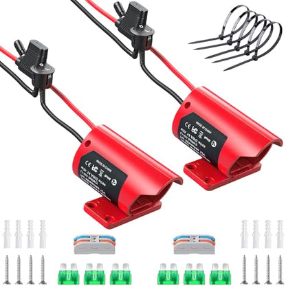 Milwaukee M12 Battery Adapter : 12V Conversion Kit with Switch, Fuse, Wire Terminals, 12AWG Wire & Power Connector-Ideal for DIY RC Car Toys and Robotics -1Pack