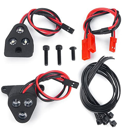 MOHERO RC Car LED Light Kit - Front & Rear Light Kits - Headlight Taillights Set for 1/8 Typhon 6S 4WD BLX Buggy TLR Tuned Upgrade Parts