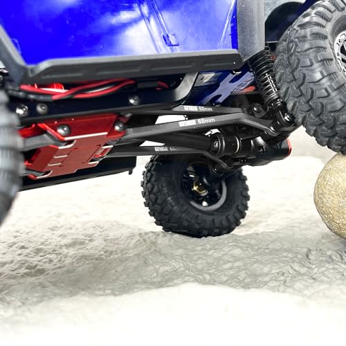 High Clearance 4 Links Set Aluminum Linkage for Traxxas 1/18 TRX4M Upgrade Parts RC Crawler Car (Titanium) - color: Titanium