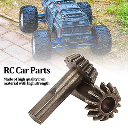 RC Bevel Gear, 2pcs Durable Iron Bevel Gears for 1/10 Scale RC Crawler Parts, Off-Road Hobbyists and Repair Enthusiasts