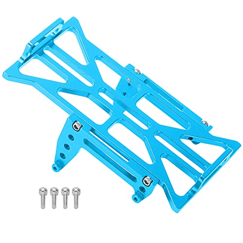 RC Car Battery Mounting Plate Aluminum Alloy Tray Compatible with Axial SCX24 90081 C10 1 24 Silver Color Easy Installation and Disassembly (Blue) - color: Blue